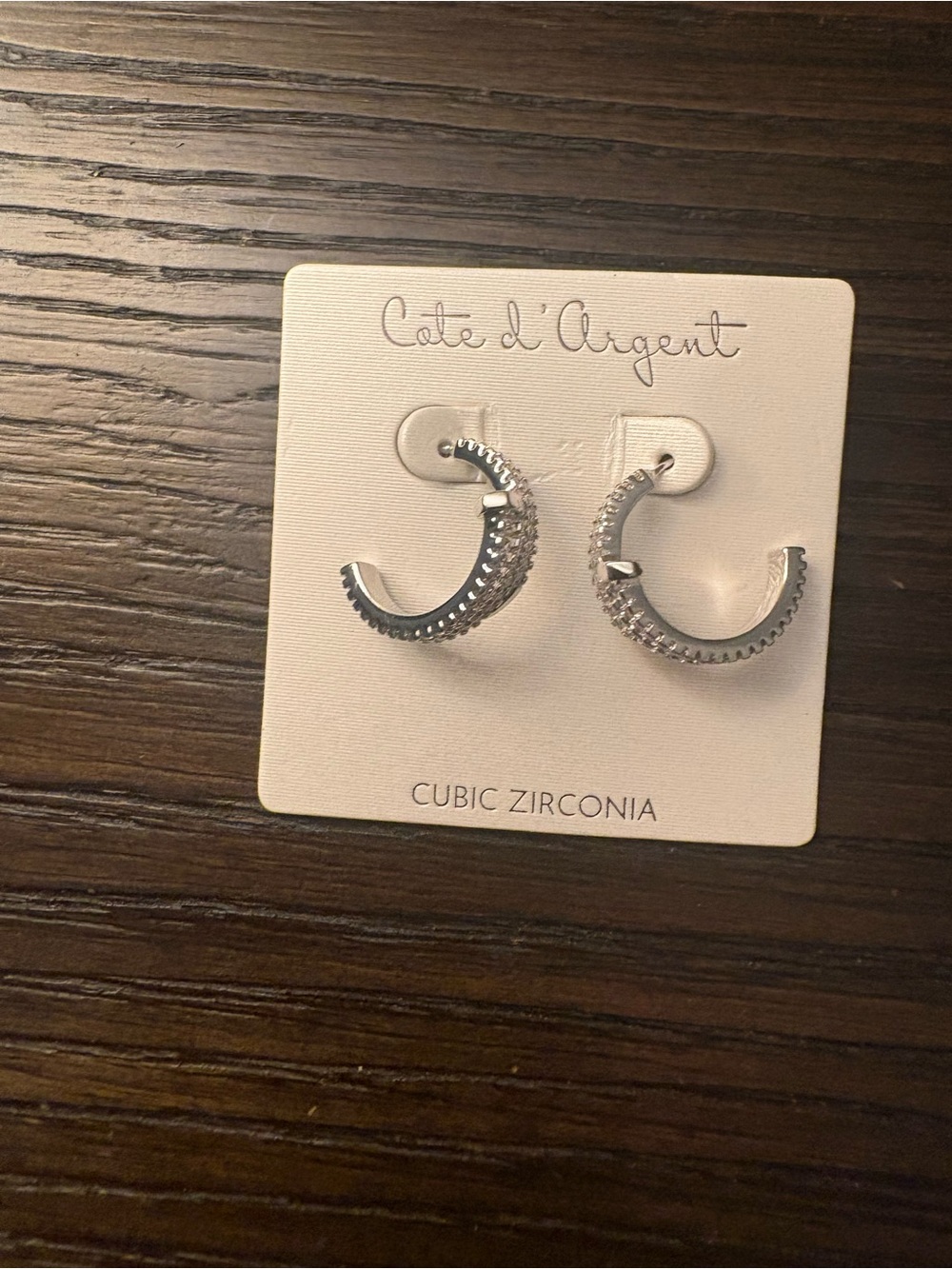 NEW Cate d’Argent Silver Hoop Earrings